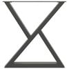 vidaXL Patas para mesa de comedor (2 unidades), antracita, 80 x (72-73,3) cm, acero