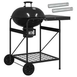 vidaXL Parrilla de carb&oacute;n con tubos ahumadores 91 x 71 x 107 cm Acero