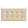 vidaXL Cojín de banco de jardín tela Oxford beige 120x50x4 cm