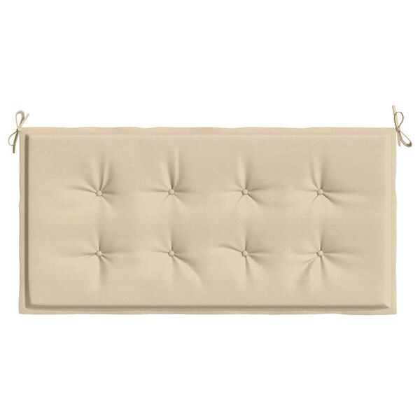 vidaXL Cojín de banco de jardín tela Oxford beige 120x50x4 cm