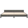 vidaXL Estructura cama sin colch&oacute;n terciopelo gris oscuro 200x200 cm