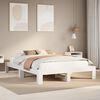 vidaXL Estructura de cama sin colch&oacute;n madera de pino blanca 150x200 cm