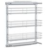 vidaXL Cesta de cocina extra&iacute;ble 3 niveles plateada 47x15,5x55,5 cm