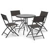 vidaXL Juego de comedor de jard&iacute;n 5 piezas acero
