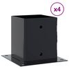 vidaXL Bases para postes cuadradas 4 uds. Antracita 121x121 mm