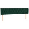 vidaXL Cabecero de terciopelo verde oscuro 203x16x78/88 cm