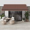 vidaXL Toldo retr&aacute;ctil autom&aacute;tico marr&oacute;n 400x350 cm
