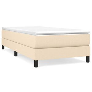 vidaXL Estructura de cama con somier tela crema 80x200 cm