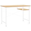 vidaXL Escritorio para ordenador MDF metal blanco roble 105x55x72 cm