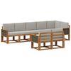 vidaXL Conjunto de sof&aacute;s de exterior 8 pcs Natural y Gris Claro