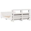 vidaXL Estructura de cama sin colch&oacute;n madera de pino blanca 120x200 cm