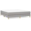 vidaXL Estructura de cama con somier tela gris claro 180x200 cm
