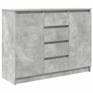 vidaXL Aparador con cajones gris hormig&oacute;n 100,5x35x76 cm
