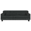 vidaXL Cama para perros de terciopelo negro 90x53x30 cm