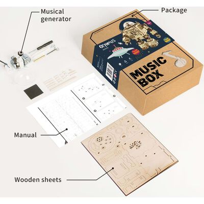 Robotime Kit maqueta DIY de caja de música Steampunk Orpheus