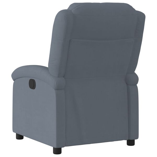 vidaXL Sill&oacute;n reclinable de terciopelo gris oscuro