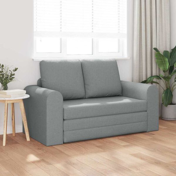 vidaXL Sof&aacute; cama 60cm Gris Claro tela