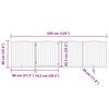 vidaXL Puerta para perros plegable 4 paneles madera &aacute;lamo negra 320 cm
