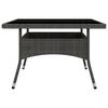 vidaXL Set de comedor de jard&iacute;n 9 piezas rat&aacute;n PE y vidrio gris