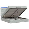 vidaXL Cama tipo otomana con colch&oacute;n y LED Gris Claro 140 x 200 cm