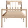 vidaXL Cama con estanter&iacute;a sin colch&oacute;n madera maciza de pino 90x190 cm
