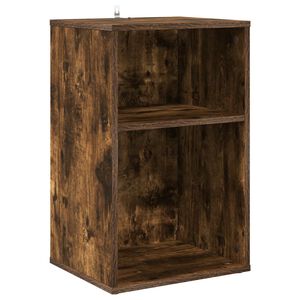 vidaXL Mueble para discos de vinilo Roble Ahumado 38 x 33 x 61 cm