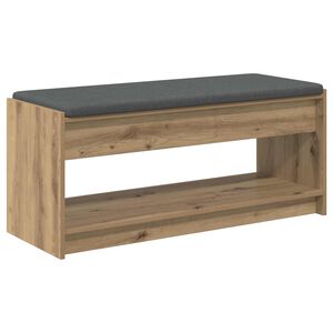 vidaXL Banco de entrada Roble artisan 103 x 38 x 45 cm
