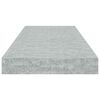 vidaXL Estantes flotantes pared 2 uds MDF gris hormig&oacute;n 60x23,5x3,8 cm
