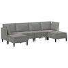 vidaXL Juego de muebles de sal&oacute;n 6 uds. Gris Claro Terciopelo