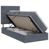 vidaXL Cama con almacenamiento y colch&oacute;n Gris oscuro 90 x 190 cm