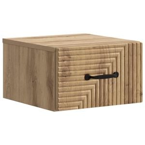vidaXL Mesita de Noche de Pared Roble artisan 34,5 x 33 x 20 cm