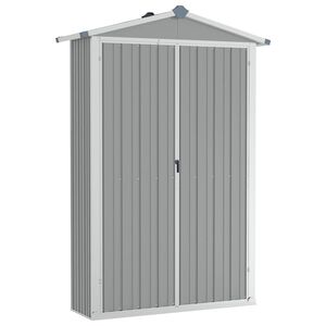 vidaXL Cobertizo de jard&iacute;n acero galvanizado gris 116x45x175 cm
