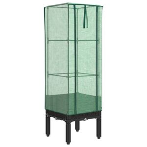 vidaXL Arriate con cubierta invernadero aspecto rat&aacute;n 40x40x140 cm