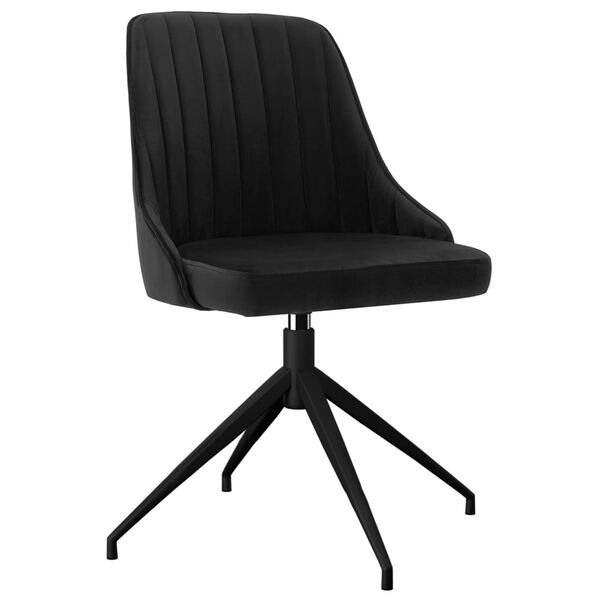 vidaXL Silla de comedor 6 unidades terciopelo negro