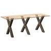 vidaXL Patas para mesa de comedor en forma de X (3 unidades, acero natural, 70 x 72-73 cm)