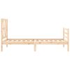 vidaXL Estructura de cama con cabecero madera maciza