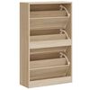 vidaXL Mueble zapatero madera contrachapada roble Sonoma 63x24x103 cm