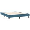 vidaXL Cama box spring sin colchón terciopelo azul oscuro 140x210 cm