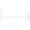 vidaXL Estructura cama sin colch&oacute;n con estribo metal blanco 120x190 cm