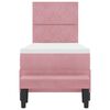 vidaXL Cama tipo Box Spring con colch&oacute;n Rosa 80 x 200 cm Terciopelo