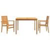 vidaXL Juego de comedor para jard&iacute;n 3 pzas madera maciza de teca