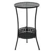 VidaXL Mesa bistr&oacute; de metal negra 40x70 cm