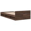 vidaXL Cama con caj&oacute;n madera de ingenier&iacute;a marr&oacute;n roble 90x190 cm