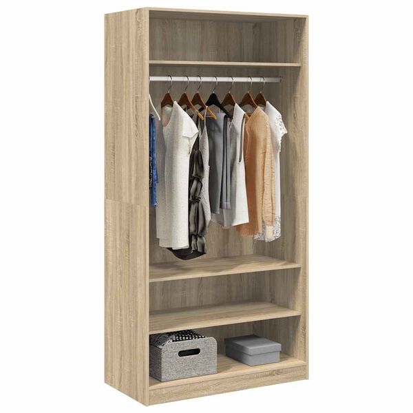 vidaXL Armario de madera contrachapada roble sonoma 100x50x200 cm
