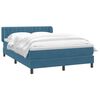 vidaXL Cama box spring con colch&oacute;n terciopelo azul oscuro 160x220 cm