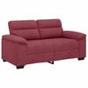 vidaXL Sof&aacute; de 2 plazas color rojo vino, 160x81x84 cm, de tela