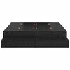 vidaXL Cama con almacenamiento Roble Negro 160 cm Madera contrachapada