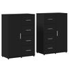 vidaXL Aparadores 2 unidades madera de ingenier&iacute;a negro 60x31x84 cm