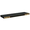 vidaXL Estante flotante de pared MDF negro brillante 80x23,5x3,8 cm