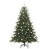 vidaXL Árbol de Navidad artificial Verde 180 cm PVC, Metal y Plástico